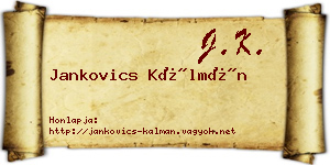 Jankovics Kálmán névjegykártya